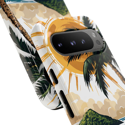 Sunny Palm Breeze Google Pixel 9 Pro Case - Tough
