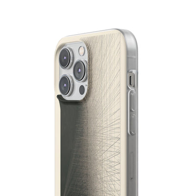 Beige Lite Phone Case for iPhone - Brutalist Graphite Grid