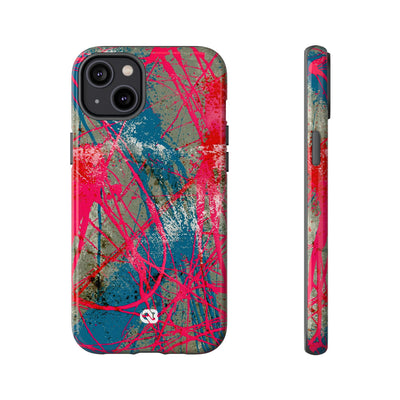 Neon Static Drip · Tough Phone Case for iPhone · Pink