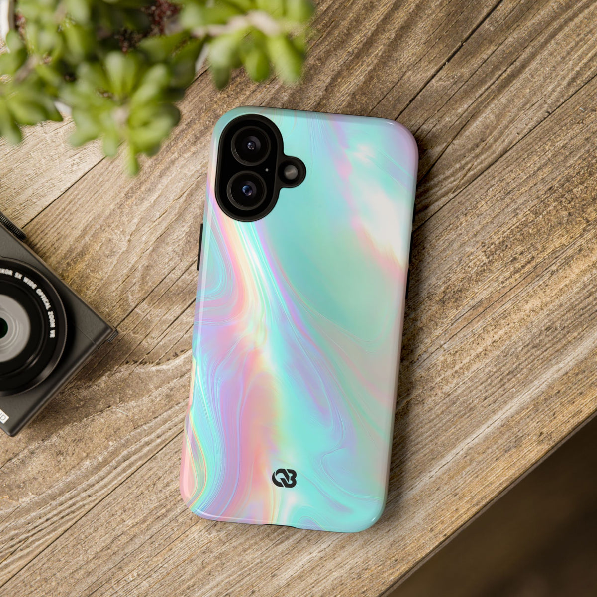 Prismatic Liquid Light · Tough Phone Case for iPhone · Teal