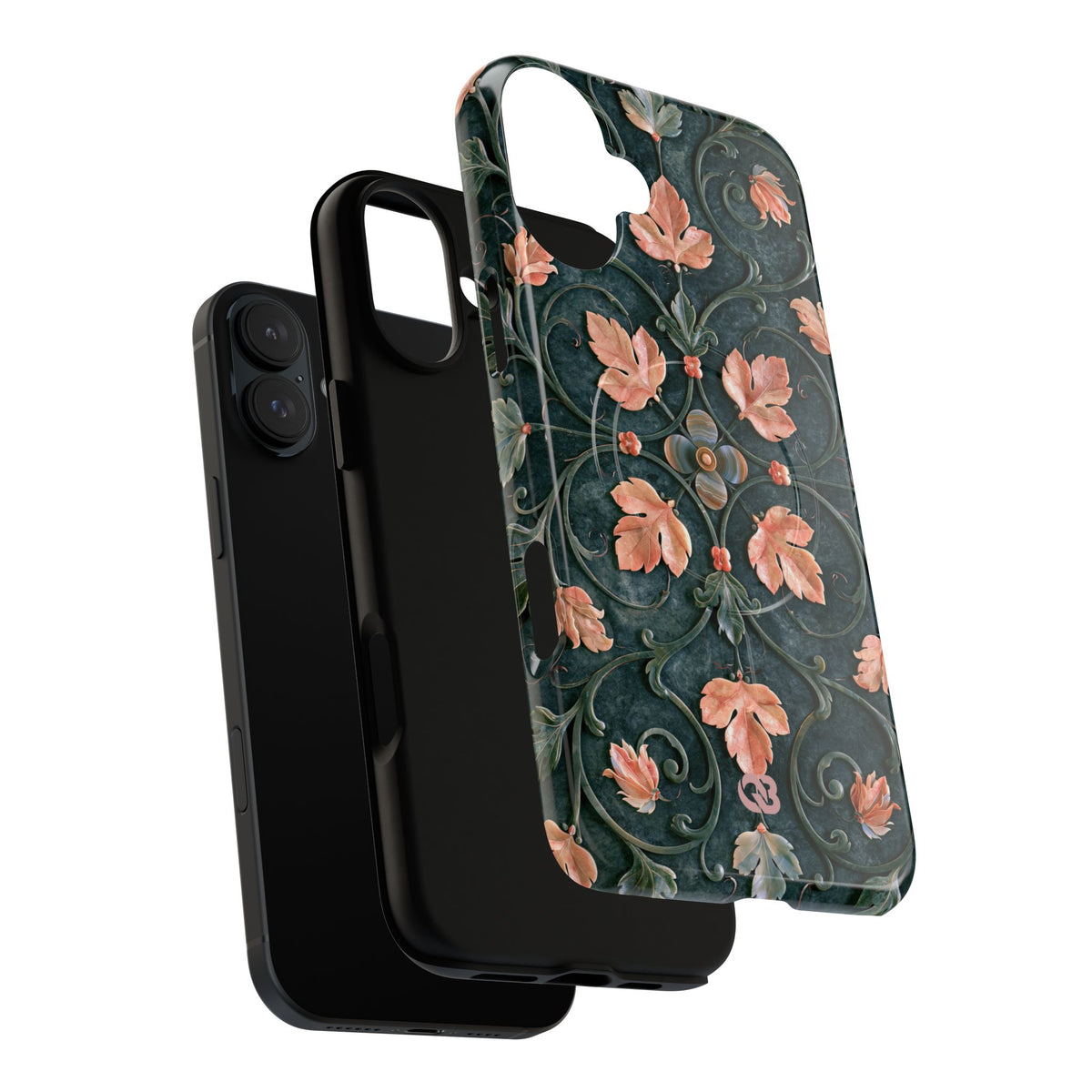 Florentine Rose Arabesque · Tough 2.0 Magnetic Phone Case for iPhone · Green