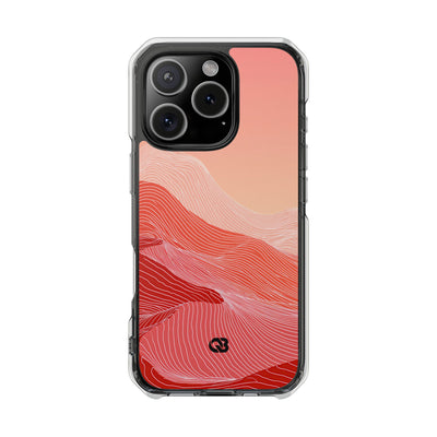 Red Impact MagSafe Phone Case for iPhone - Crimson Ridge Contour