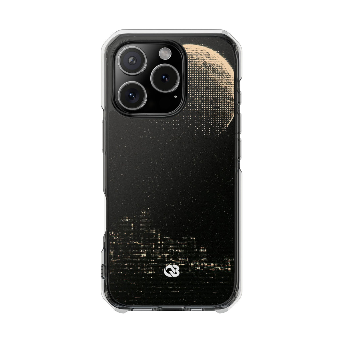 Lunar Metropolis Nocturne · Clear Impact Magnetic Phone Case for iPhone ·  Black