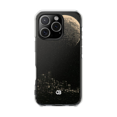 Lunar Metropolis Nocturne · Clear Impact Magnetic Phone Case for iPhone ·  Black