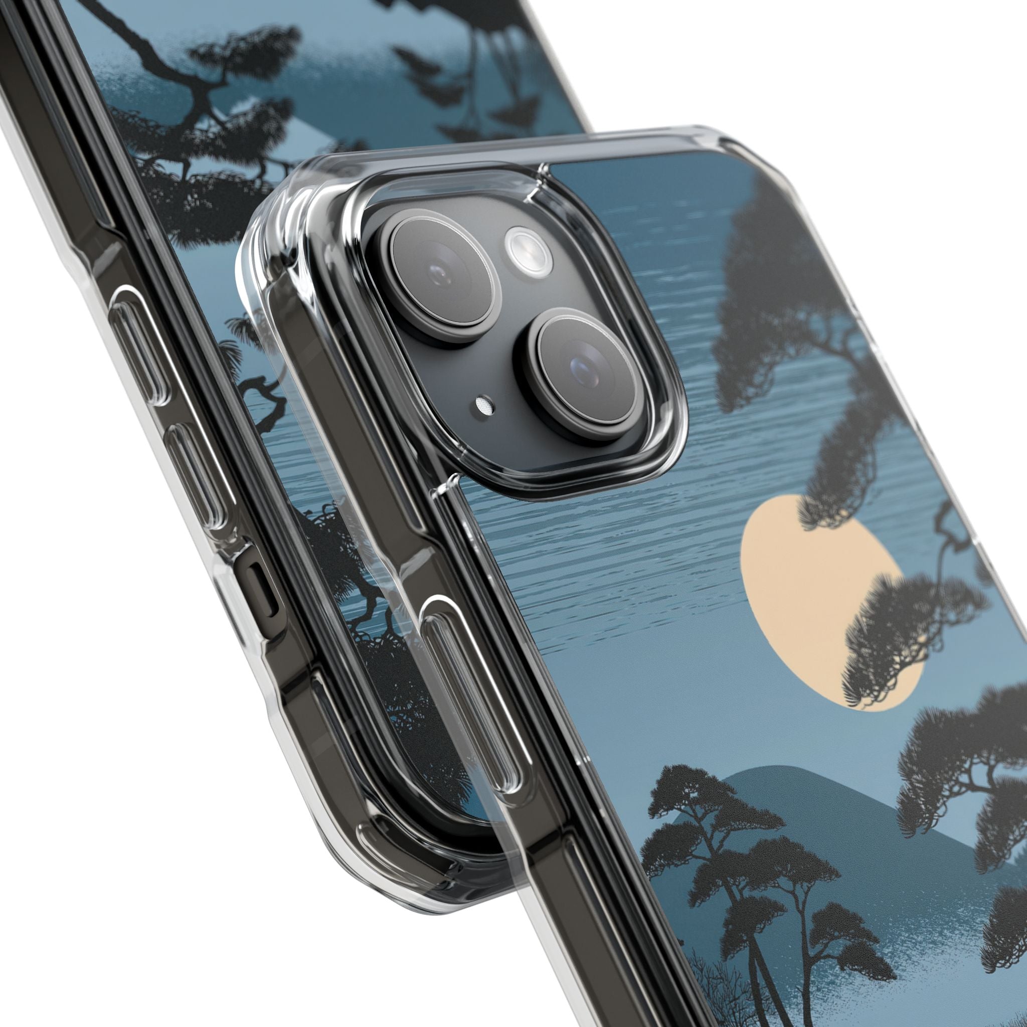 Blue Impact MagSafe Phone Case for iPhone - Midnight Kyoto Pine