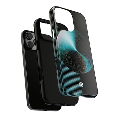 Blue Tough Phone Case for iPhone - Cyan Vector Sphere