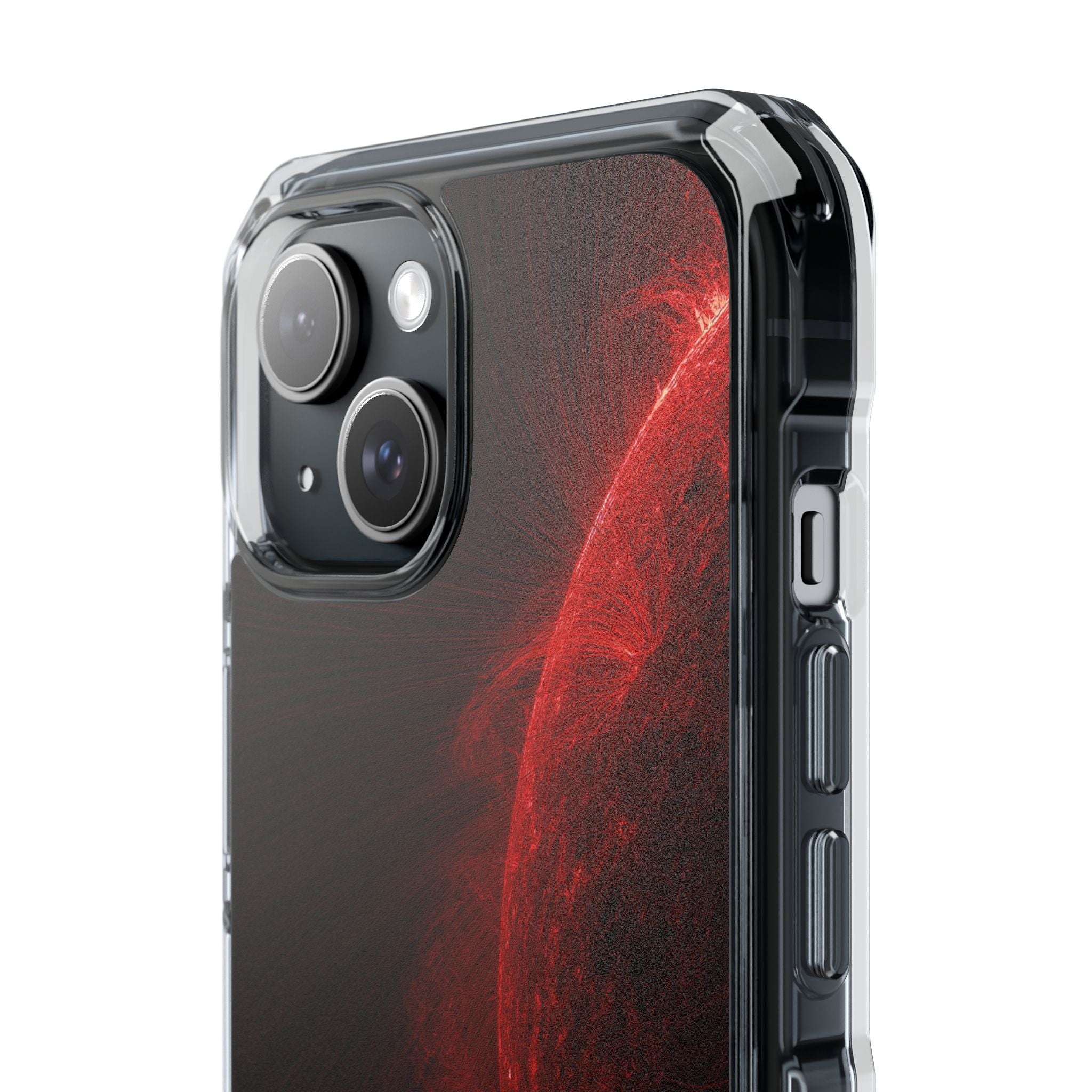 Red Impact MagSafe Phone Case for iPhone - Solar Crimson Flare
