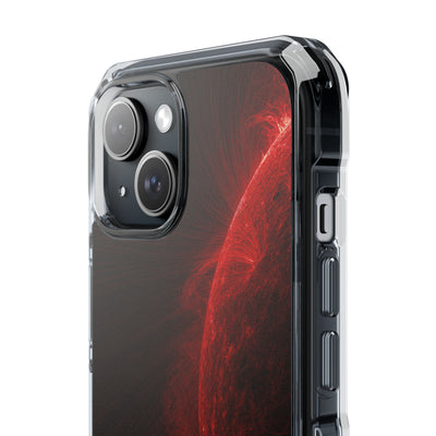 Red Impact MagSafe Phone Case for iPhone - Solar Crimson Flare