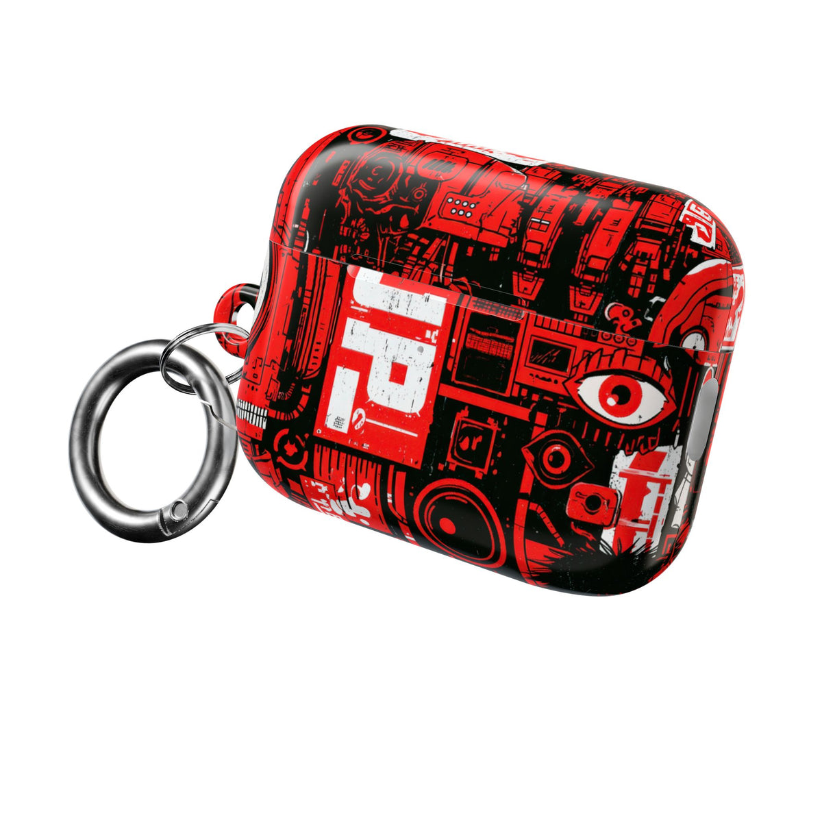 Neo Mecha Collage · Hard Case for AirPods & AirPods Pro · Red