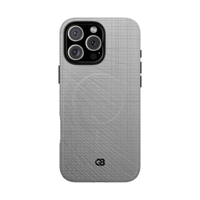 Grey Tough 2.0 Magsafe Phone Case for iPhone - Chrome Mesh Warp