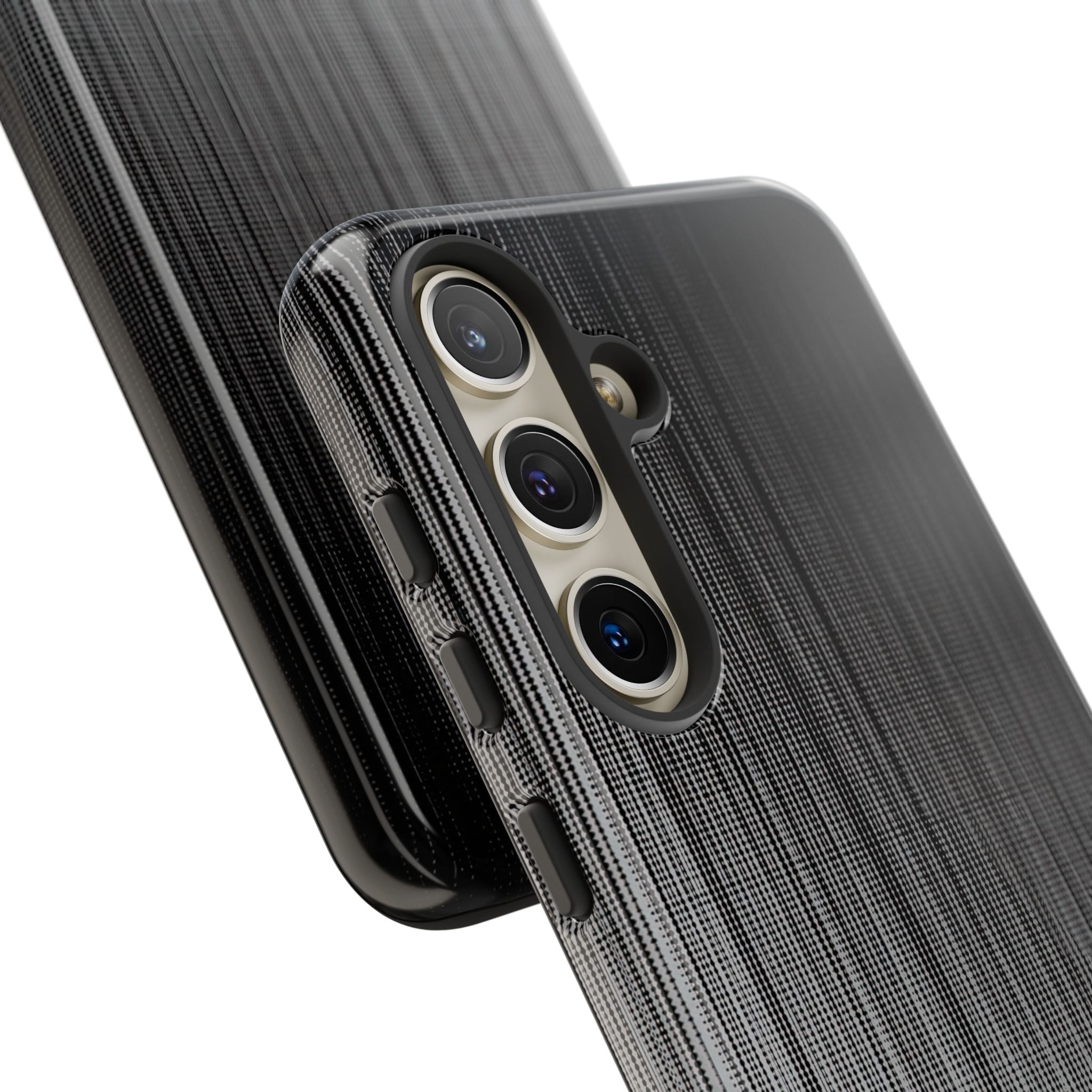 Grey Tough Phone Case for Samsung - Static Vertical Dither