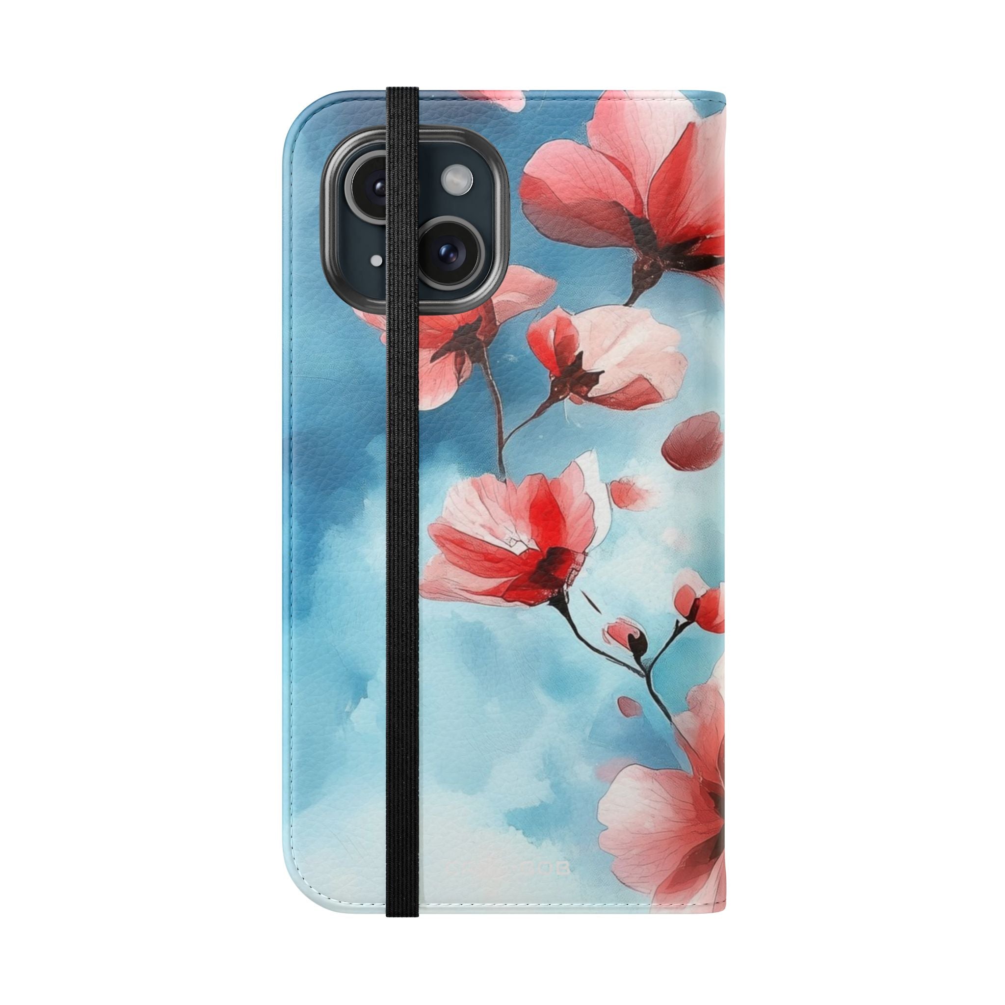 Roze Bloesem Drift - iPhone 15 Case - Portemonnee