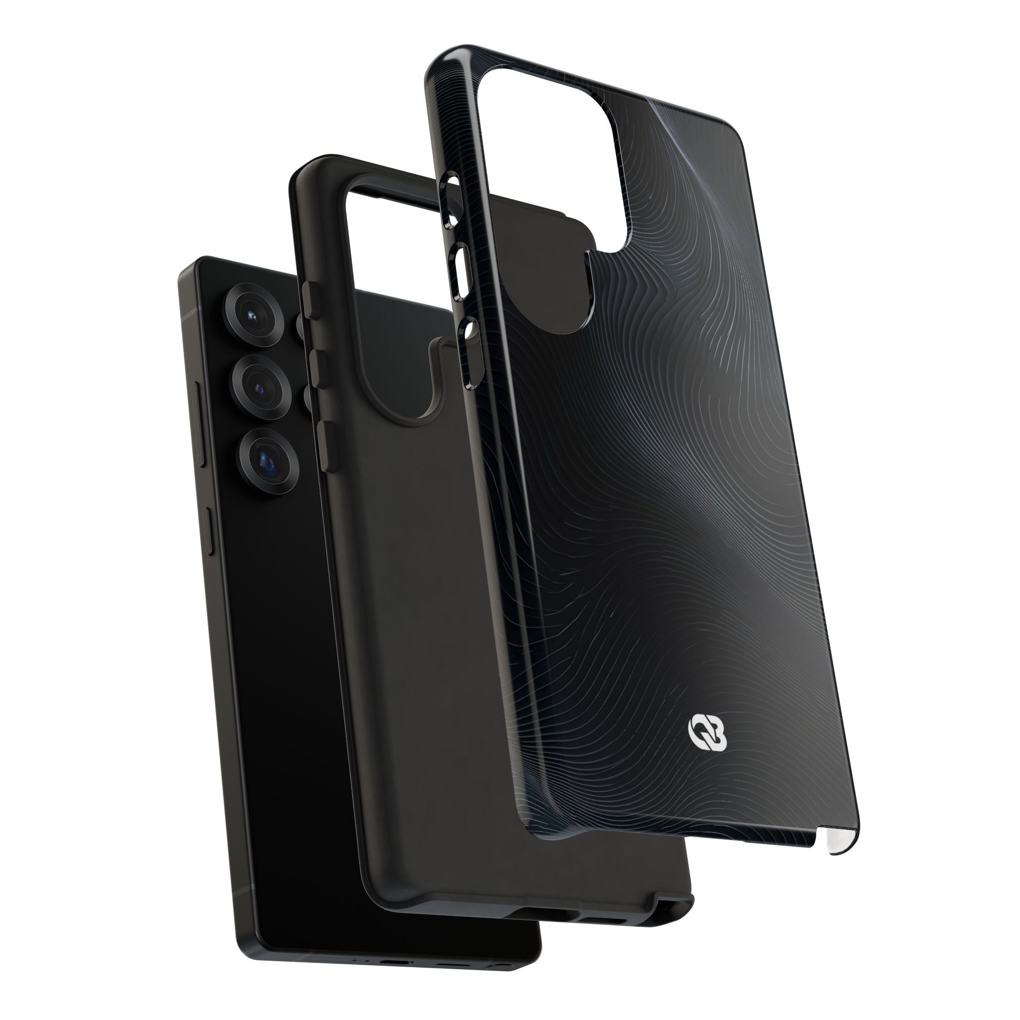 Black Tough Phone Case for Samsung - Obsidian Ridge Flux