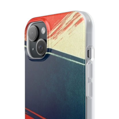 Blaues Diagonal Motion iPhone 15 Plus Case - Soft