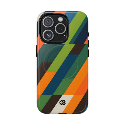 Angled Retro Mosaic · Tough+ Phone Case for iPhone · Magsafe