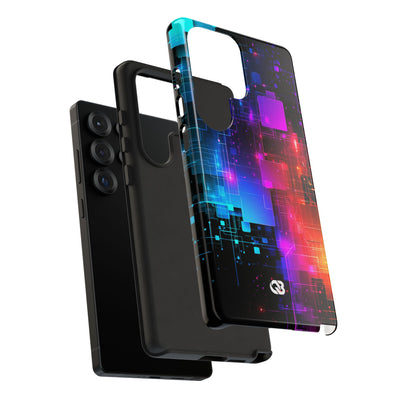Spectral Circuit Grid · Tough Phone Case for Samsung · Black