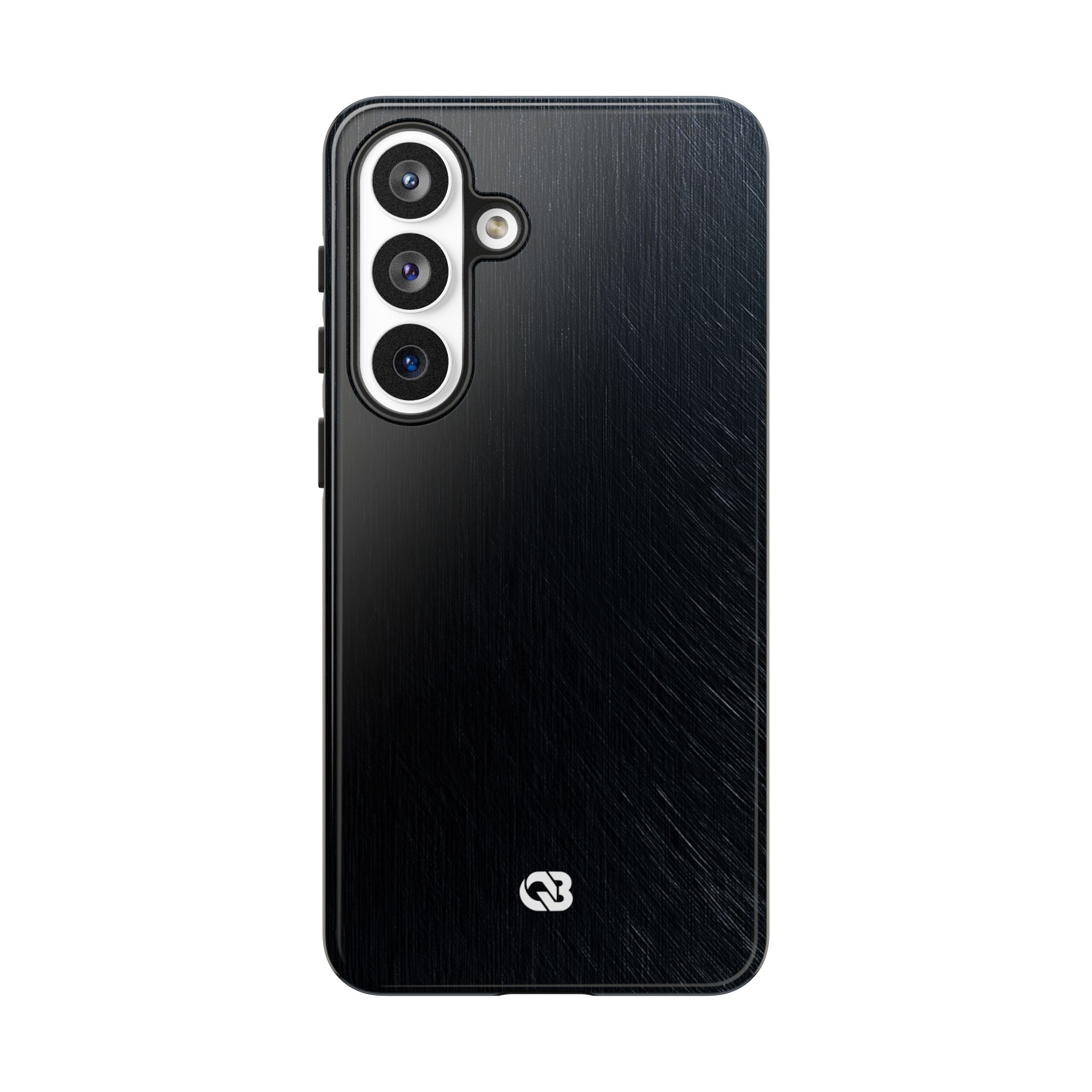 Black Tough Phone Case for Samsung - Midnight Brushed Grain
