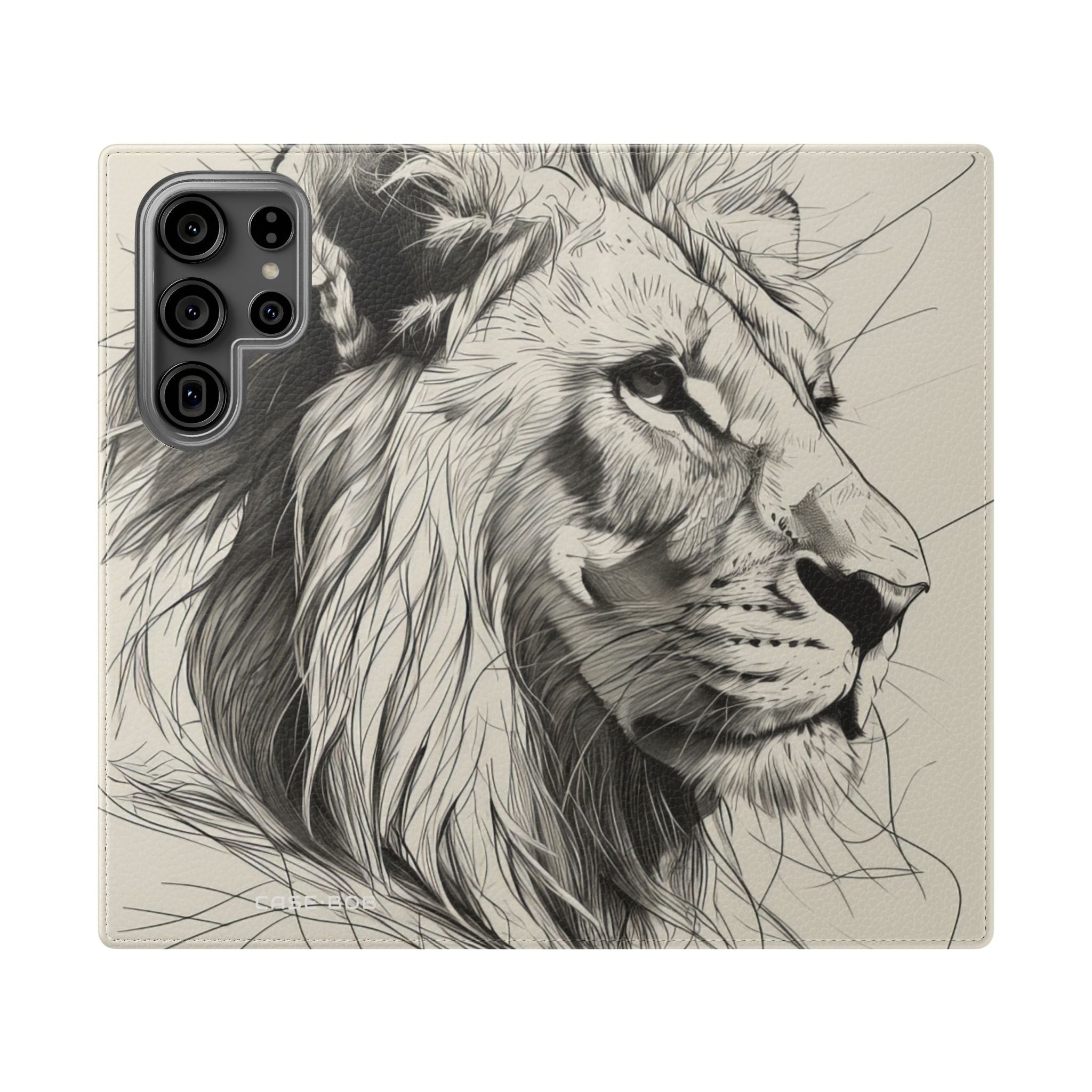 Lion Whisper Gray - Samsung S23 Ultra Case - Wallet