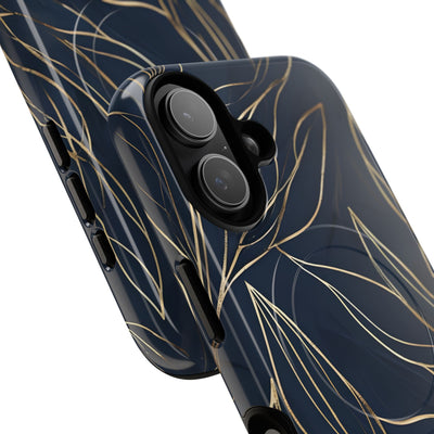 Gilded Navy Foliage · Tough+ Magsafe