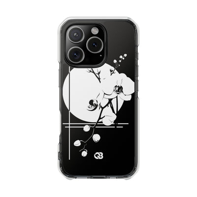 Black Impact MagSafe Phone Case for iPhone - Lunar Orchid Grid