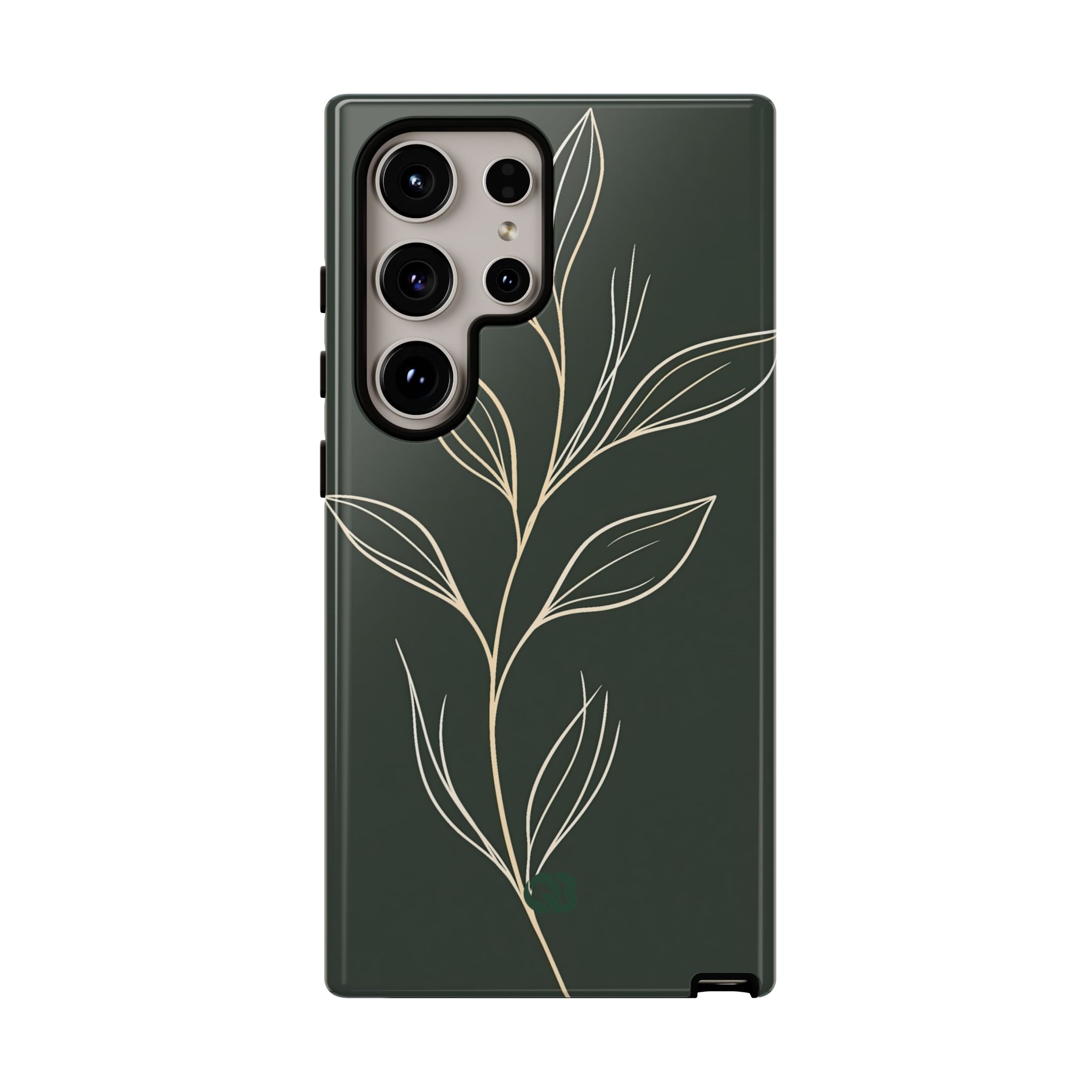Green Tough Phone Case for Samsung - Deep Moss Willow