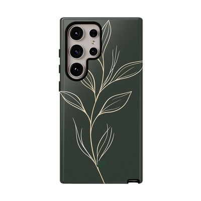 Green Tough Phone Case for Samsung - Deep Moss Willow