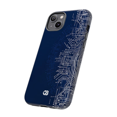 Blue Tough Phone Case for iPhone - Cobalt Circuit Logic