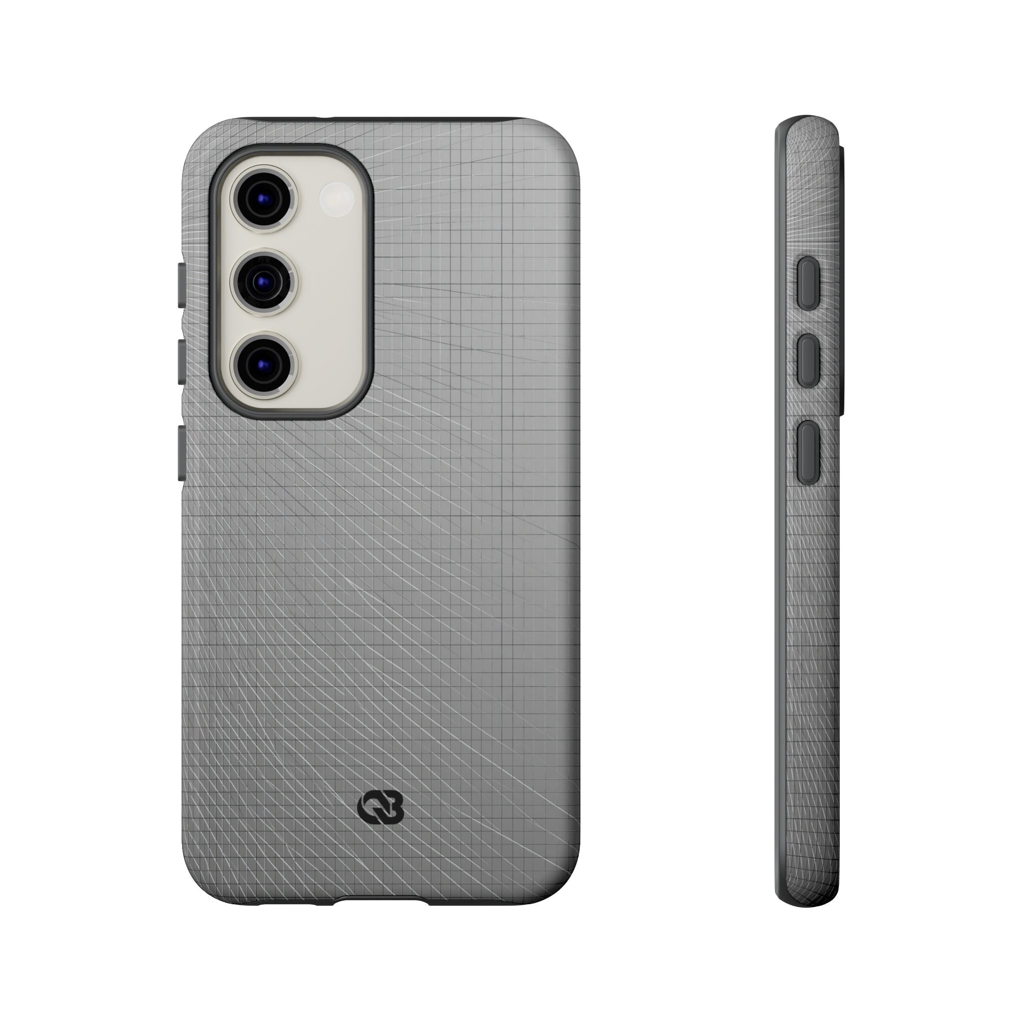 Grey Tough Phone Case for Samsung - Chrome Mesh Warp