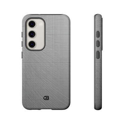 Grey Tough Phone Case for Samsung - Chrome Mesh Warp
