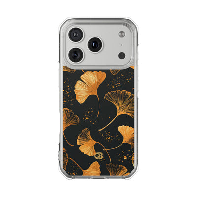 Gilded Ginkgo · Clear Impact Magnetic Phone Case for iPhone · Gold