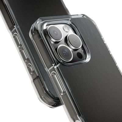 Black Impact MagSafe Phone Case for iPhone - Brushed Obsidian Slate