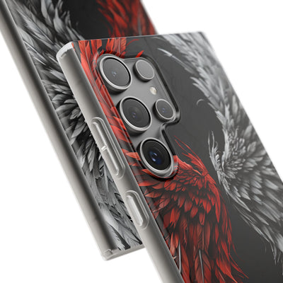 Split Crimson Wing · Soft Phone Case for Samsung