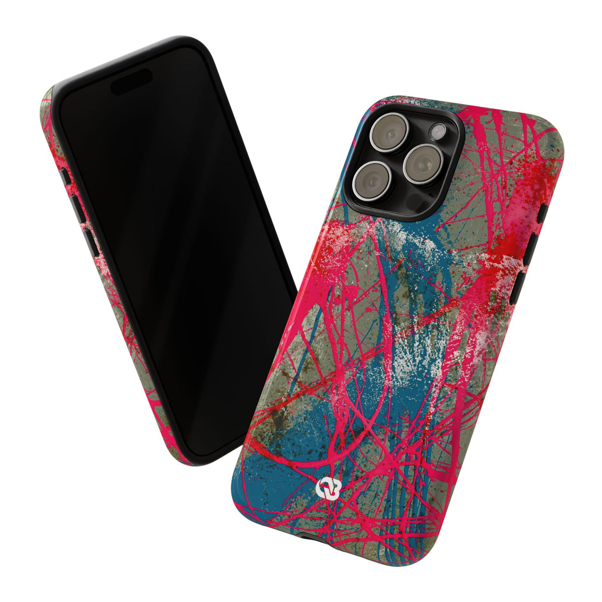 Neon Static Drip · Tough Phone Case for iPhone · Pink