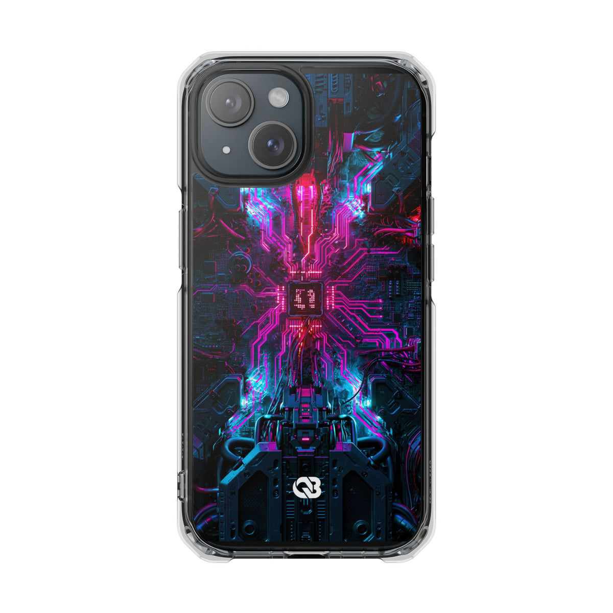 Neural Circuit Core · Clear Impact Magnetic Phone Case for iPhone ·  Black