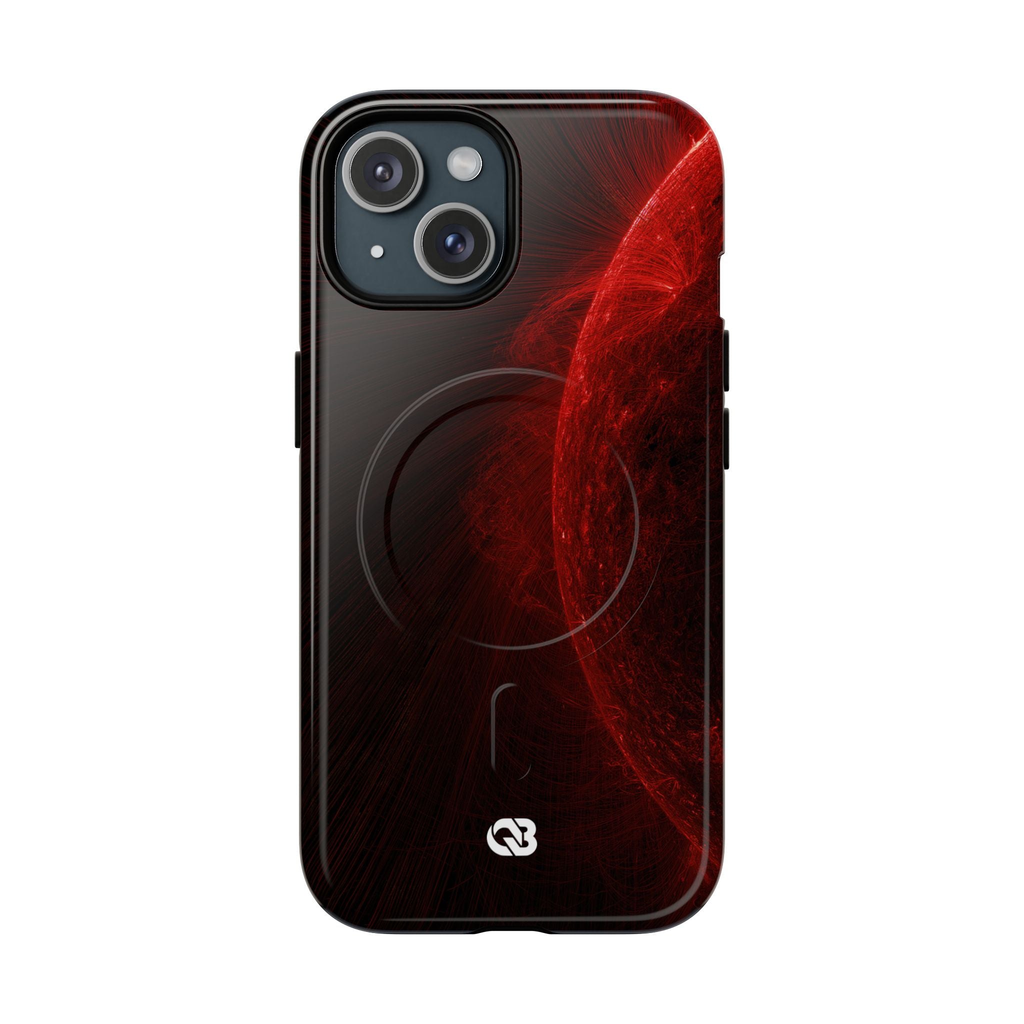 Red Tough 2.0 Magsafe Phone Case for iPhone - Solar Crimson Flare