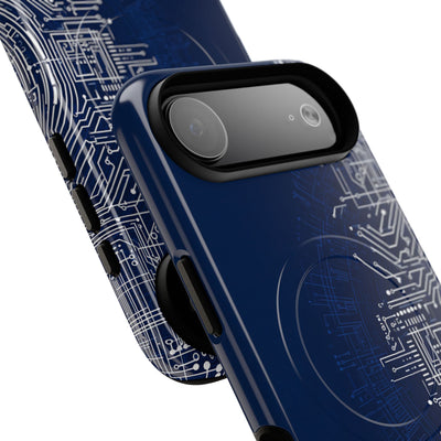 Blue Tough 2.0 Magsafe Phone Case for iPhone - Cobalt Circuit Logic
