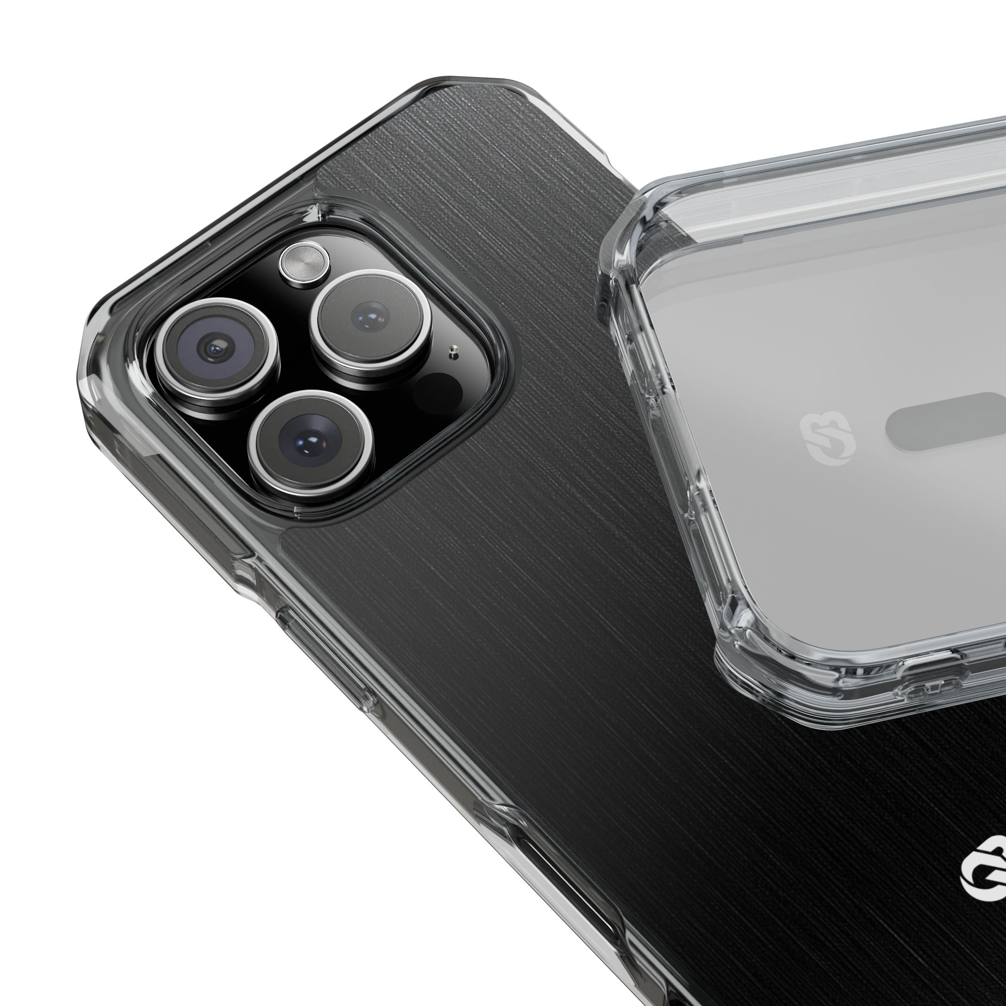 Black Impact MagSafe Phone Case for iPhone - Brushed Obsidian Slate