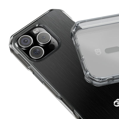 Black Impact MagSafe Phone Case for iPhone - Brushed Obsidian Slate