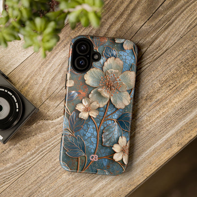 Gilded Blossom Reverie · Tough Phone Case for iPhone · Teal