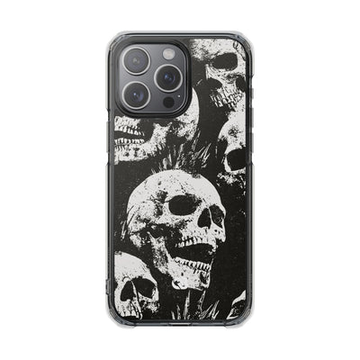 Punk Skull Riot · Clear Impact Magnetic Phone Case for iPhone · Black