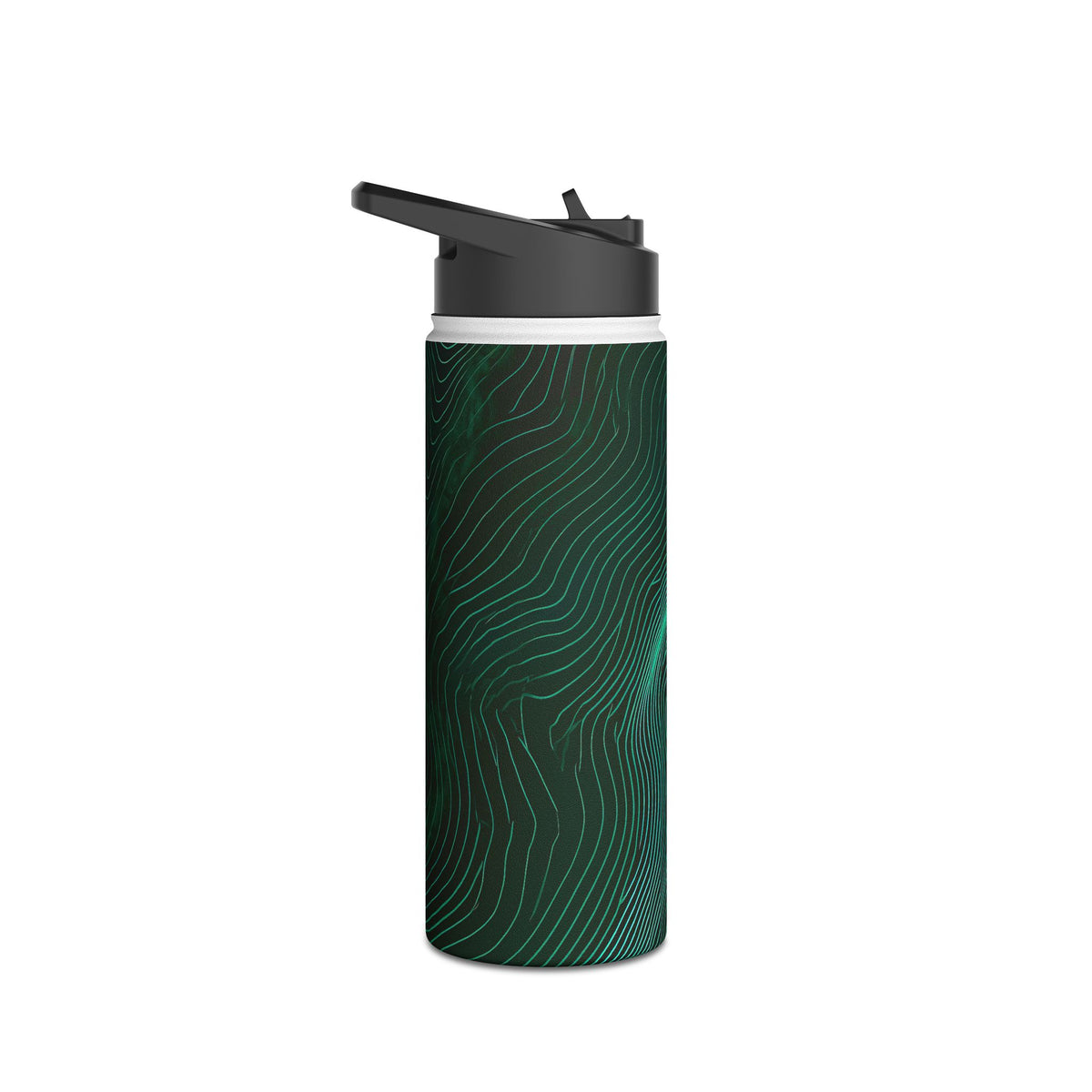 Emerald Topography · Insulated Water Bottle · Green