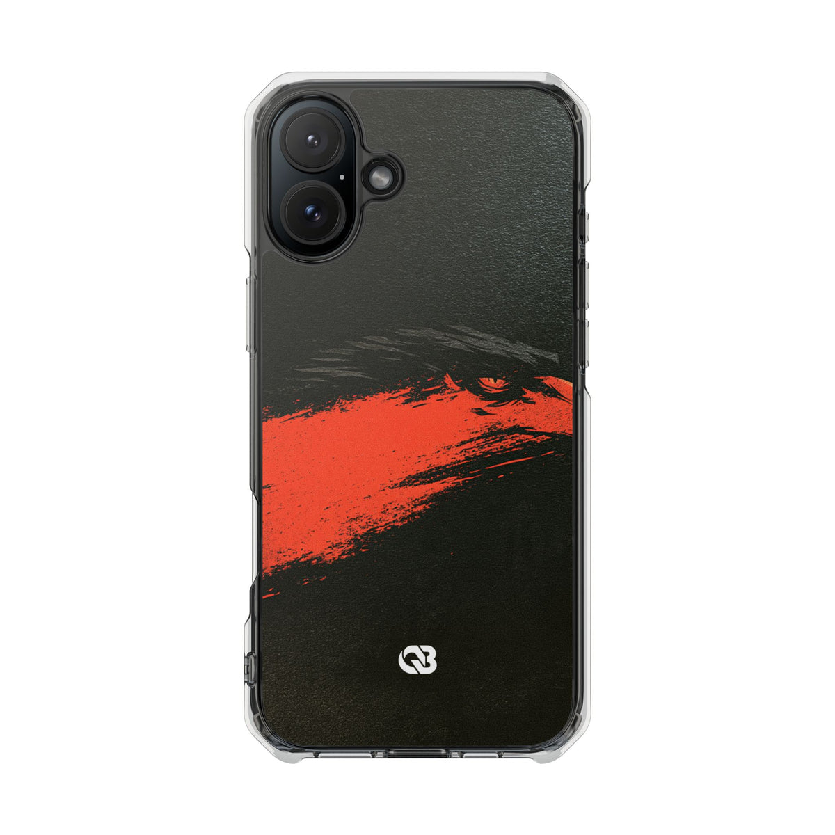 Crimson Raptor Noir · Clear Impact Magnetic Phone Case for iPhone ·  Black