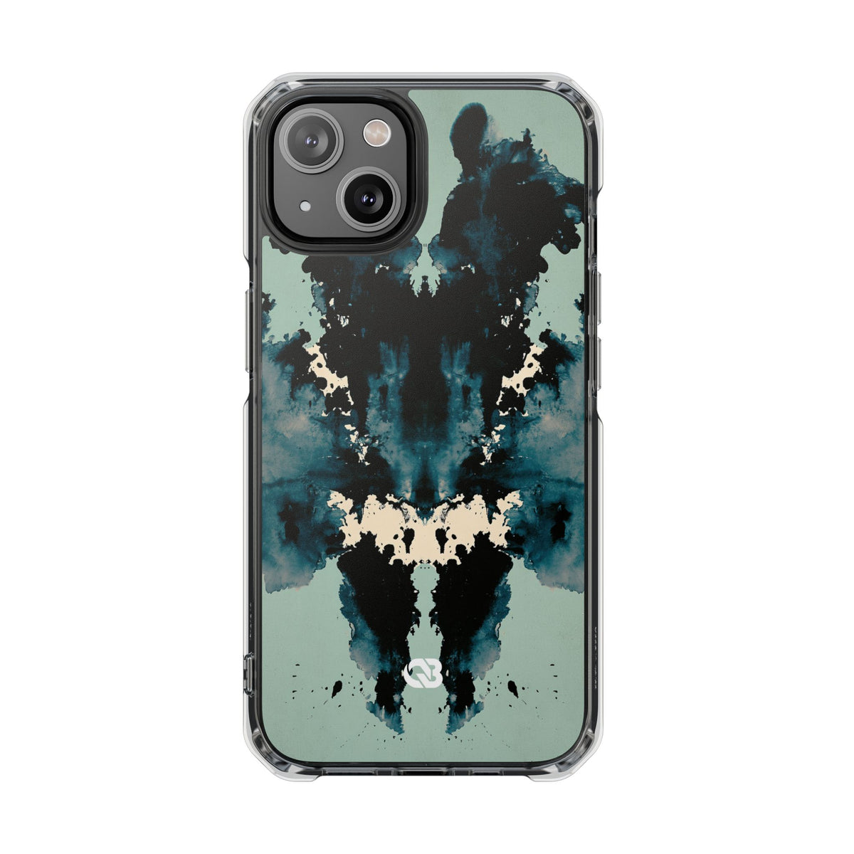 Rorschach Ink Void · Clear Impact Magnetic Phone Case for iPhone ·  Black