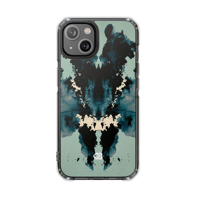 Rorschach Ink Void · Clear Impact Magnetic Phone Case for iPhone ·  Black