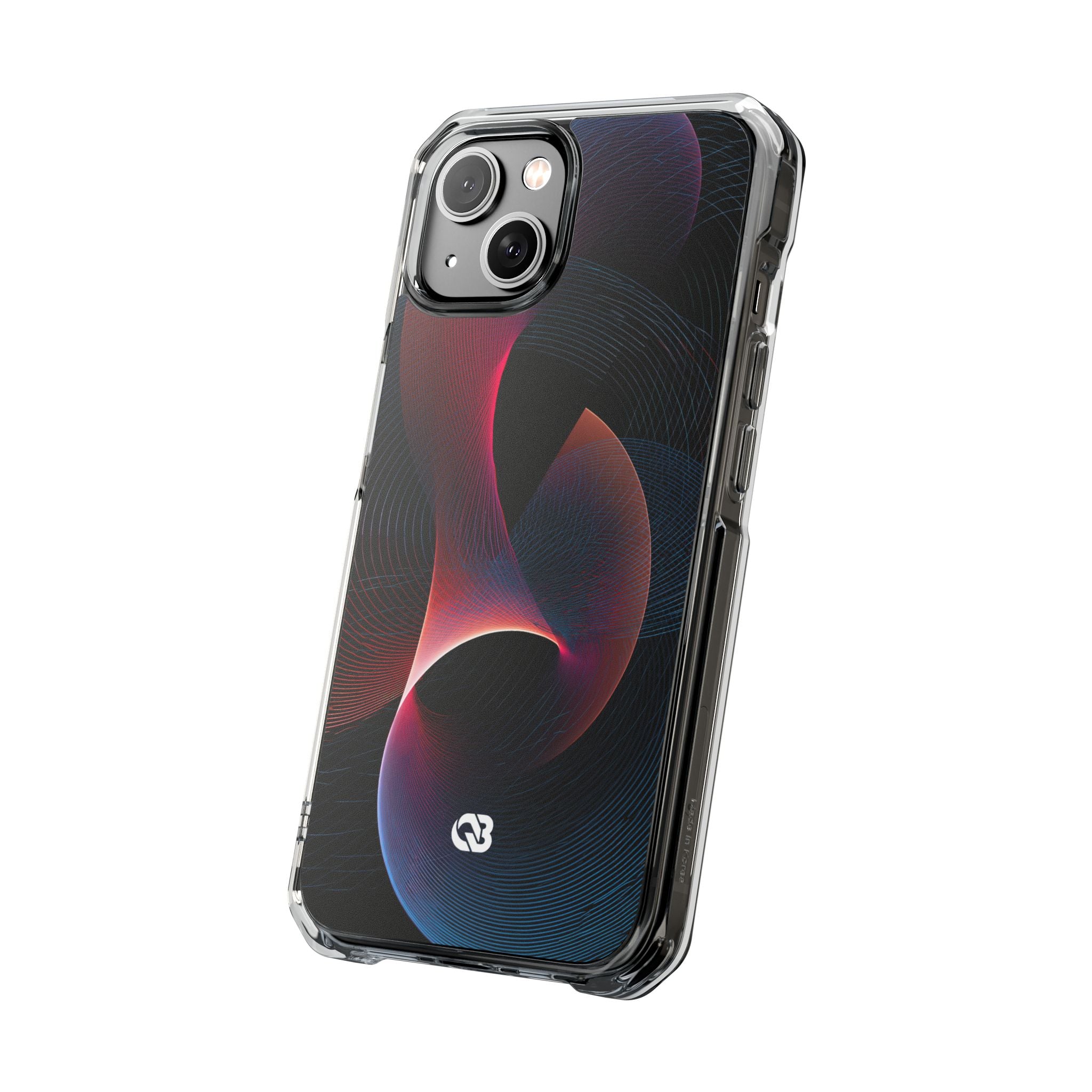 Black Impact MagSafe Phone Case for iPhone - Cobalt Crimson Flux