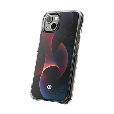 Black Impact MagSafe Phone Case for iPhone - Cobalt Crimson Flux
