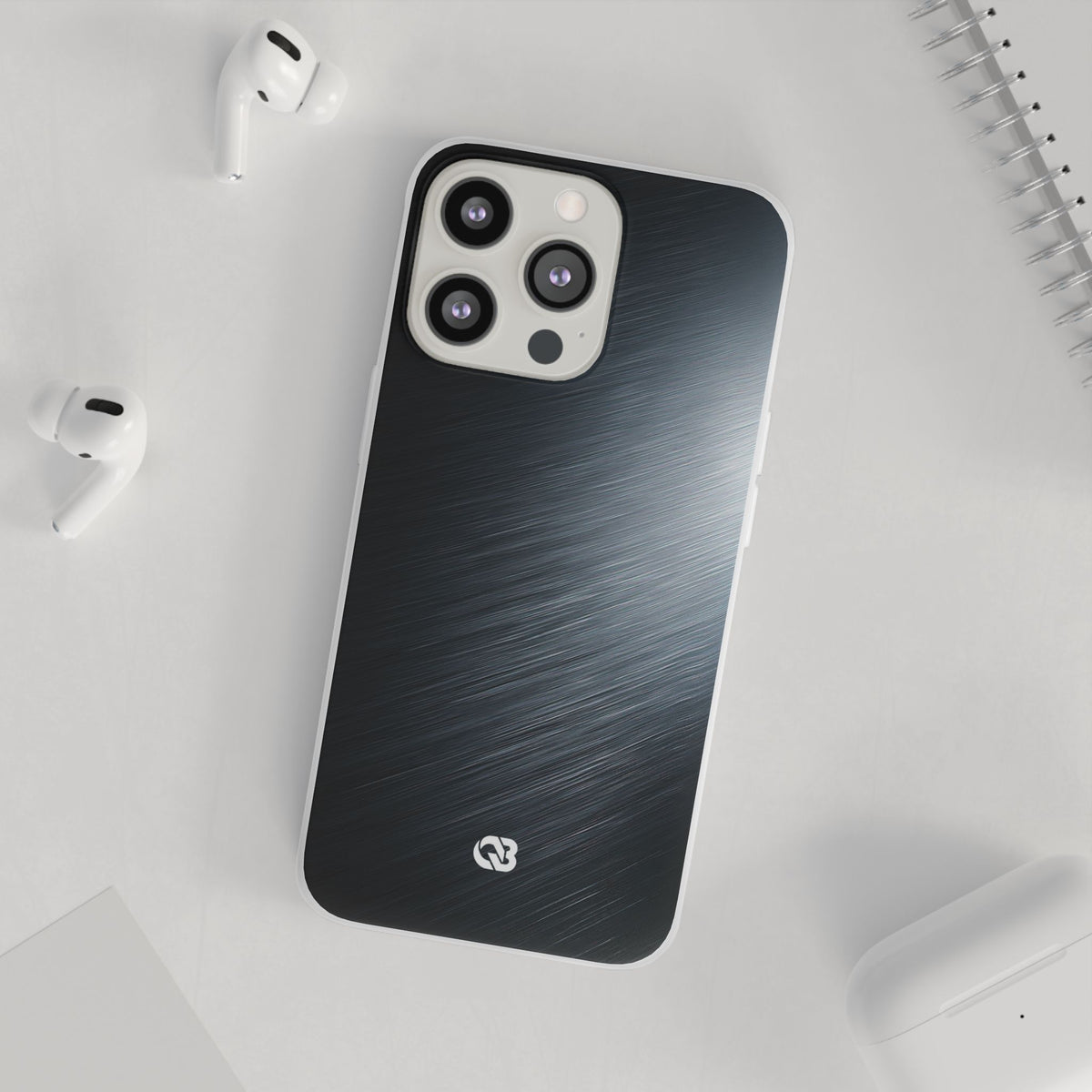 Brushed Obsidian Steel · Lite Phone Case for iPhone ·  Grey