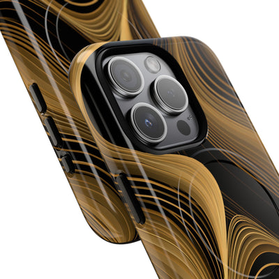 Gold Tough 2.0 Magsafe Phone Case for iPhone - Molten Copper Strands