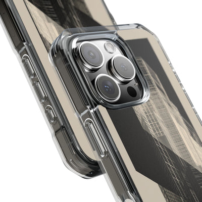 Beige Impact MagSafe Phone Case for iPhone - Monolith Urban Grid