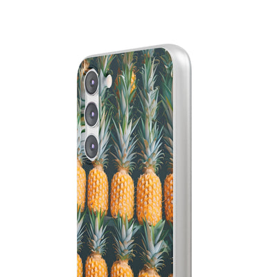 Gilded Pineapple Rows · Soft Phone Case for Samsung